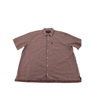 Abercrombie & Fitch‎ SS Shirt Mens XL Outdoor Reliable Goods Red Plaid Y2K